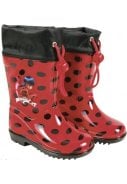 Rood / zwarte regenlaarzen van Ladybug Miraculous