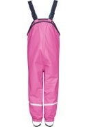 Roze fleece gevoerde regenbroek / tuinbroek van Playshoes