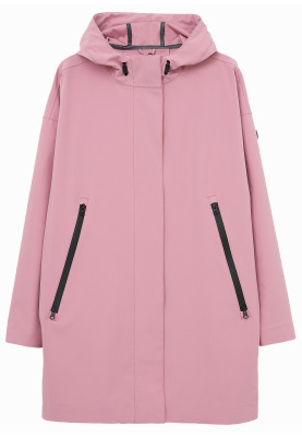 Roze (Fox Glove) stetch softshell dames regenjas Plugim van Tantä