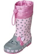 Roze / grijs regenlaars Kat van Playshoes