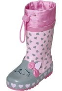 Roze / grijs regenlaars Kat van Playshoes 3