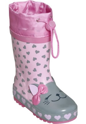 Roze / grijs regenlaars Kat van Playshoes