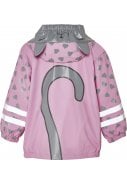 Roze / grijze regenjas Kat van Playshoes 2