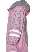 Roze / grijze regenjas Kat van Playshoes 4