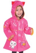 Roze kinder regenjas Lucky Cat van Kidorable 3