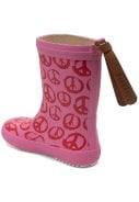 Roze kinderregenlaars Fashion "Peace on Earth" van Bisgaard 3