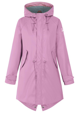 Roze  (Mauve / Navy) dames regenjas Friese Traveby Fisher van Derbe