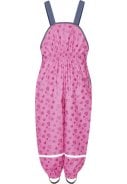 Roze met hartjes regenbroek met schouderbanden van Playshoes 2