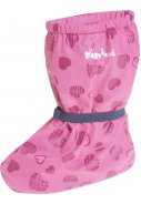 Roze met hartjeskinder  regenoverschoen met fleece gevoerd van Playshoes 