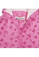 Roze met hartjes regenpak aan één stuk van Playshoes 2