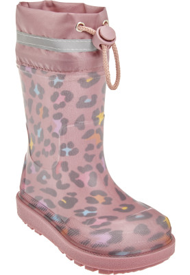 Roze met Leo Print duurzame kinder regenlaarzen van Playshoes