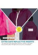 Roze regenjas Windbreaker van Perletti 4