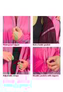 Roze regenjas Windbreaker van Perletti 5