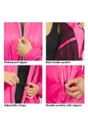 Roze regenjas Windbreaker van Perletti 5