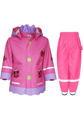 Roze regenpak Lieveheersbeestje van Playshoes 