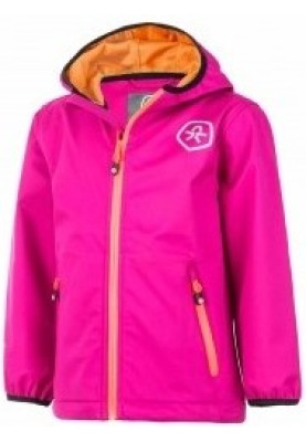 Roze ademende softshell oudoorjas van Color Kids 