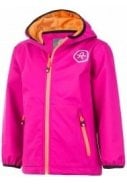 Roze ademende softshell oudoorjas van Color Kids  1