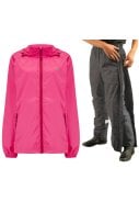 Roze regenpak van Mac in a Sac (broek met volledige rits)