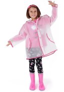 Semi transparante kinder regenjas mer roze bies van Cool Kids 3