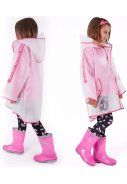 Semi transparante kinder regenjas mer roze bies van Cool Kids 4