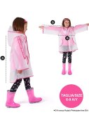 Semi transparante kinder regenjas mer roze bies van Cool Kids 6