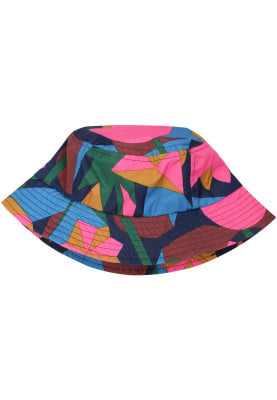 Spicy Pink geo Fleur regenhoed /  Bucket Hat van Danefae