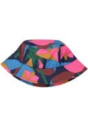 Spicy Pink geo Fleur regenhoed /  Bucket Hat van Danefae