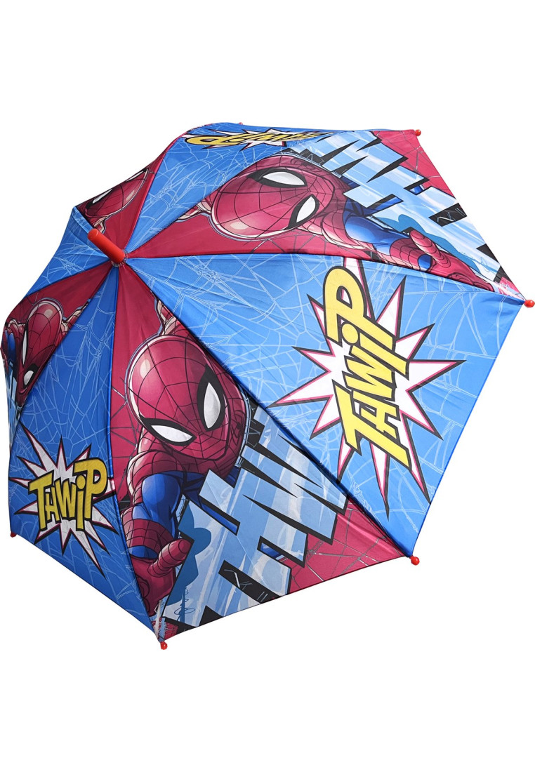 Parapluie Spiderman Pour Enfant - Léger, Compact, Facile à Ouvrir/fermer, Bleu Avec Motif