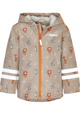 Beige kinder regenjas Wild Animals van Playshoes
