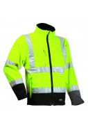 Lyngsøe Rainwear Hi-Vis softshell fluor geel/zwart