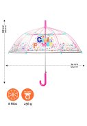 Transparante Girl Power automatische paraplu 3