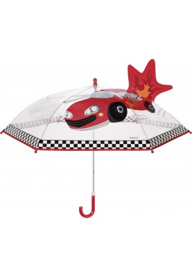 Transparante kinderparaplu Racewagen van Playshoes