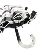 Transparante met zwart / witte streep  koepelparaplu van Smati  3