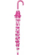 Transparante paraplu met roze hartjes van Playshoes 3