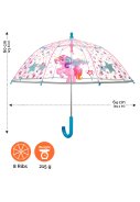 Transparante Unicorn paraplu met sterren en reflecterende rand 3
