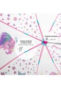 Transparante Unicorn paraplu met sterren en reflecterende rand 5