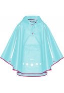 Turquoise kinder regenponcho Pack It van Playshoes