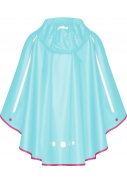 Turquoise kinder regenponcho Pack It van Playshoes 3