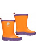 Twee kleuren kinderregenlaarzen oranje/paars van CeLaVi