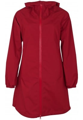 Vesterhav Rainjacket Dark Red (red zipper) van Danefae