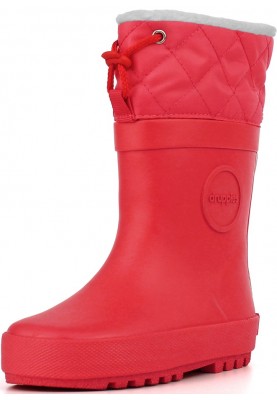 Warm roze natuurrubber kinder winter laars van Druppies (Maat 34) - Kinder  Regenlaarzen