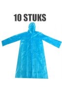 Wegwerp regenjas met drukkers (blauw) - 15 stuks 1