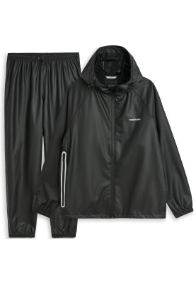 Zwart ademende regenpak Packable Rainbreaker van Tretorn