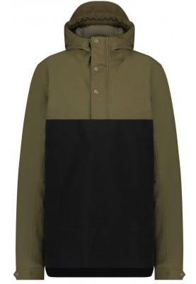 Zwart / Army groene winter rain anorak Urban Outdoor van Agu