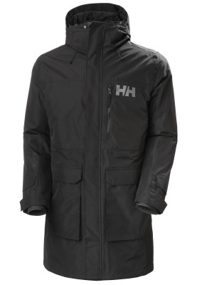 Zwart gevoerde heren regenjas Rigging Coat van Helly Hansen