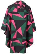 Zwart / groen / roze Triangulate regenponcho Danebodil van Danefae 2