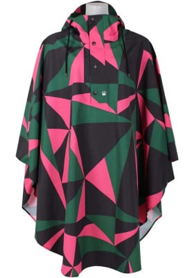 Zwart / groen / roze Triangulate regenponcho Danebodil van Danefae