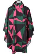 Zwart / groen / roze Triangulate regenponcho Danebodil van Danefae