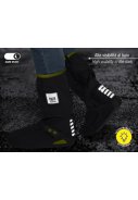 Zwart met neon geel hoge regenoverschoenen (Shoe Cover) van Perletti 2