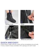 Zwart met camouflage band lage regenoverschoen (Shoe Cover) van Perletti  3